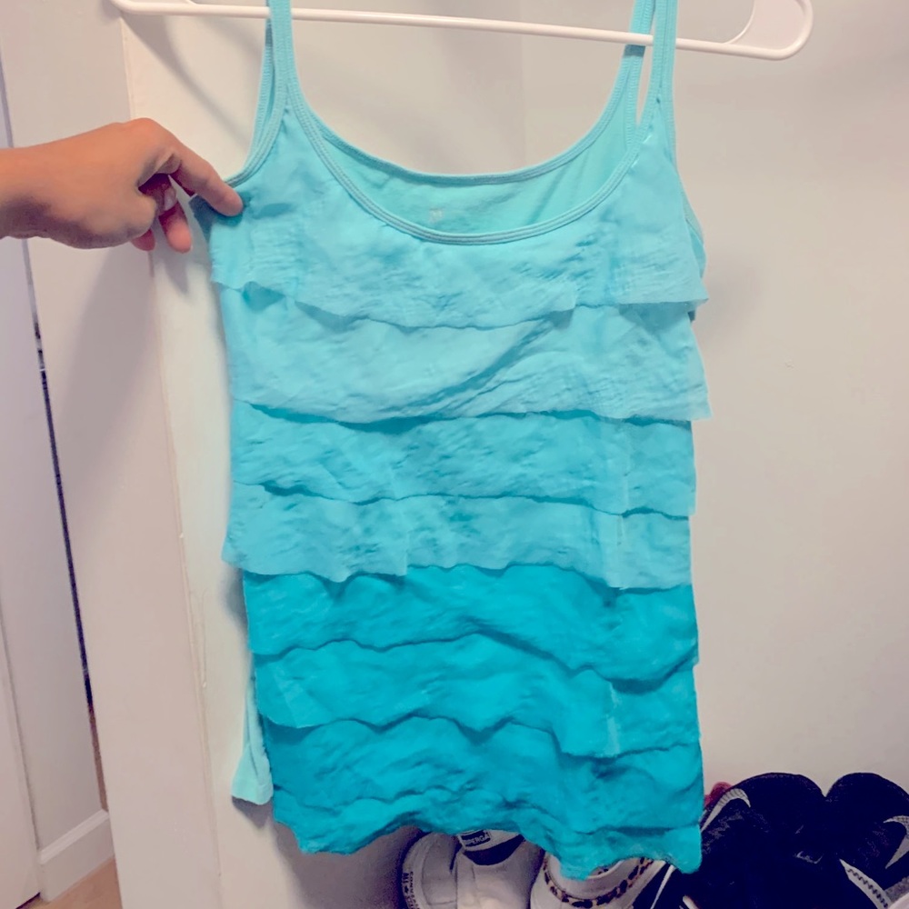Blue ombré top